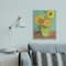 Stupell Industries Traditional Sunflower Painting over Turquoise Van Gogh Canvas Wall Art